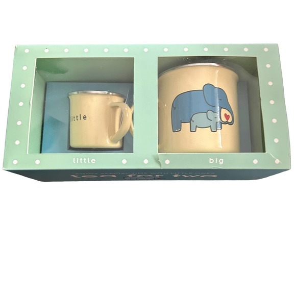 JACK RABBIT CREATIONS TEA FOR TWO ELEPHANT CUP TEA SET - Picture 1 of 6